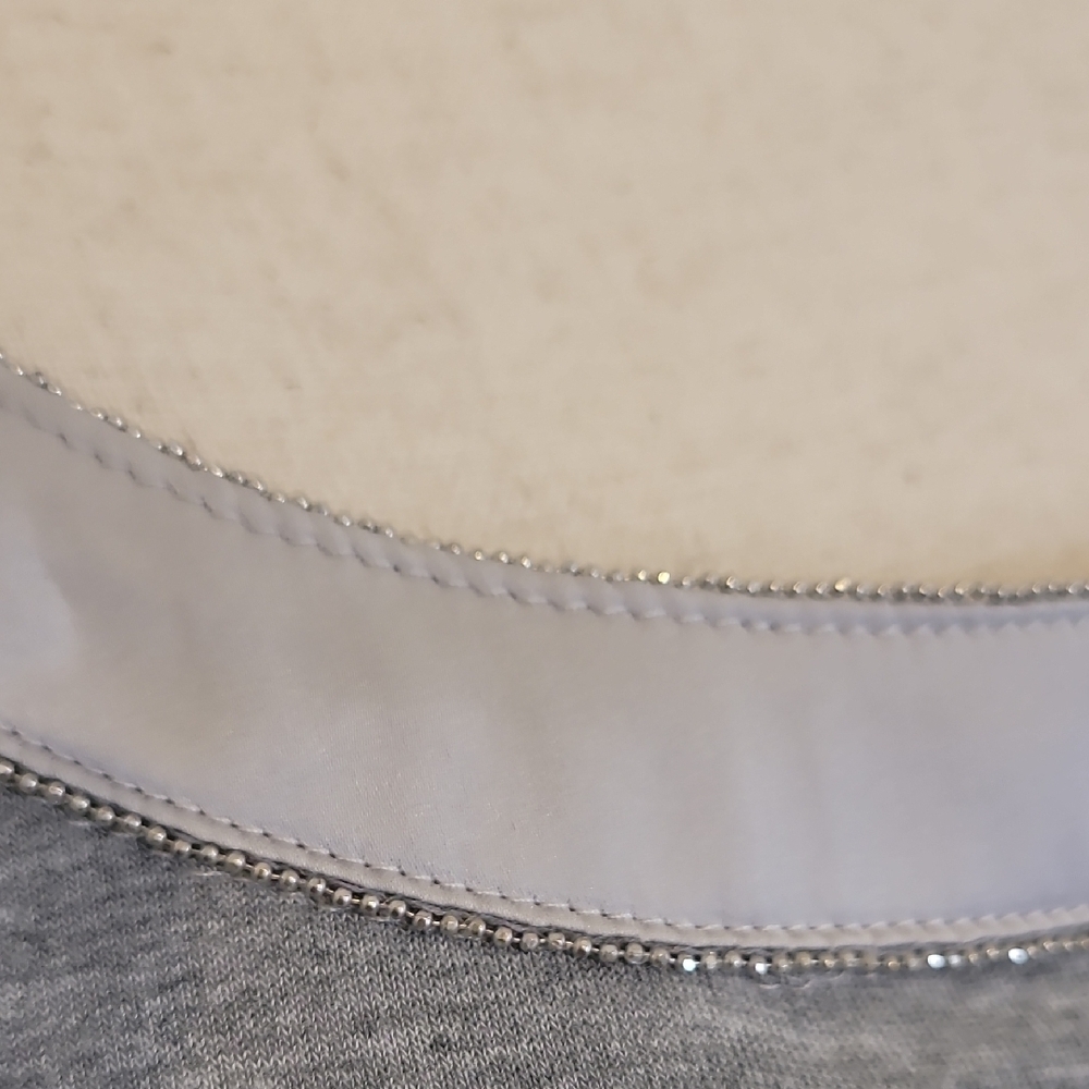 White House Black Market Light Gray Long Sleeve Top - Picture 3 of 5